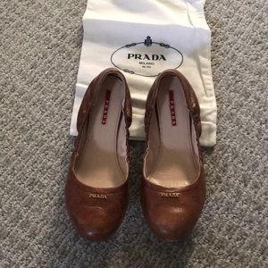 Prada leather flats